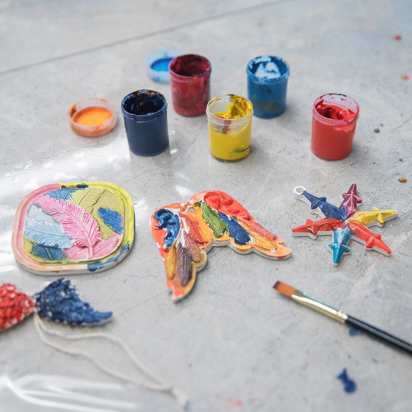 Horse Ornament – Christmas Tree Decoration Thank You Gift or Christening Invitation - Engravable Gypsum decor element - Pack of 6