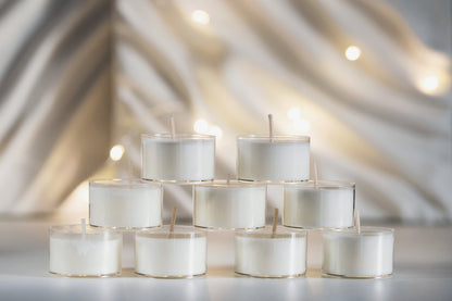 Candle Fragrances Sample Pack - Tea Candle Set of 8 - Scented Coconut Wax Tea Candles