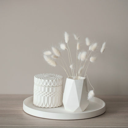 Dimanta formas vāze sausiem ziediem - puķu poda mājas dekors, iekārtošanās dāvana