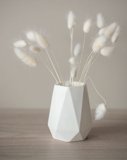 Dimanta formas vāze sausiem ziediem - puķu poda mājas dekors, iekārtošanās dāvana