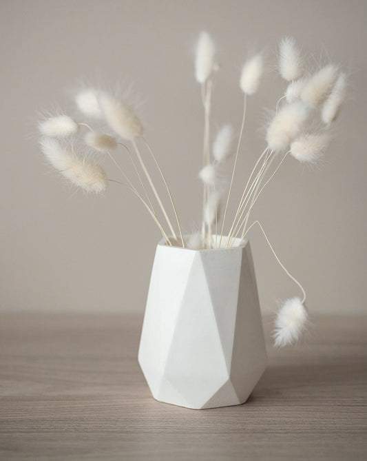 Diamond Shape Vase for Dry Flowers - Flower Pot Home Decor, Housewarming Gift