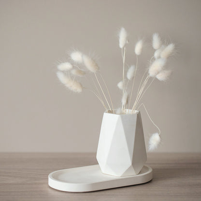 Dimanta formas vāze sausiem ziediem - puķu poda mājas dekors, iekārtošanās dāvana