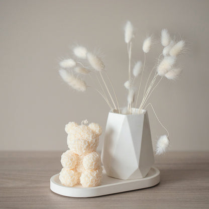 Dimanta formas vāze sausiem ziediem - puķu poda mājas dekors, iekārtošanās dāvana