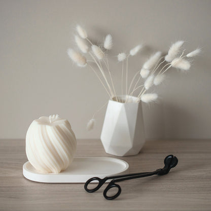 Sveču dakts trimmeris - melnas nerūsējošā tērauda šķēres sveču kopšanai