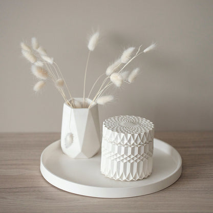 Dimanta formas vāze sausiem ziediem - puķu poda mājas dekors, iekārtošanās dāvana