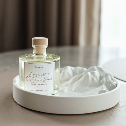 Gypsum Tray with Stunning Relief Detail for Fragrances and Jewelry