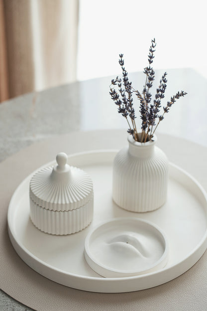 Modern Minimalist Incense Holder – Incense Stick Burner & Ash Catcher - Handmade White Gypsum Sticks Tray Stand for Home & Office