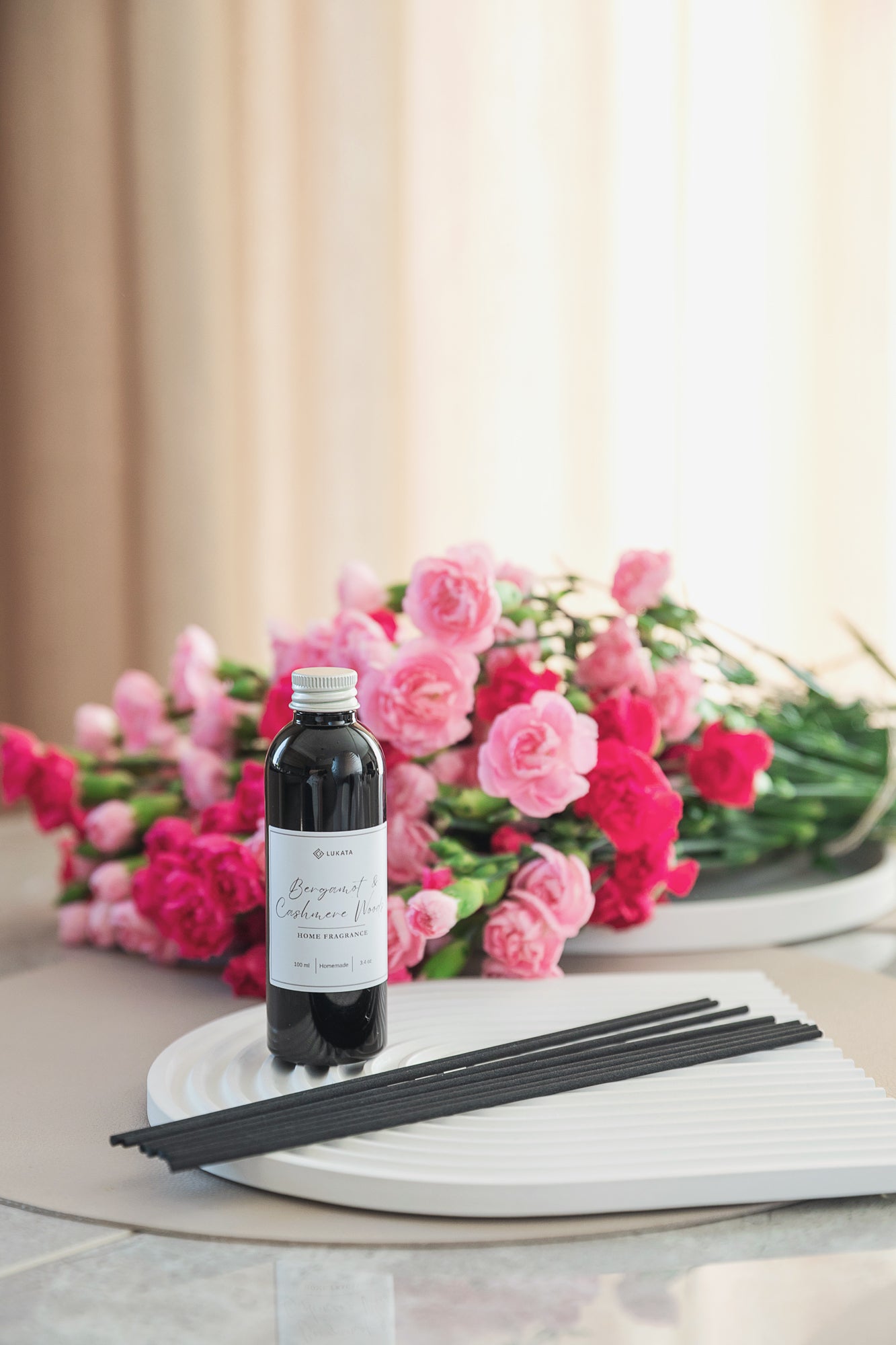 Reed Diffuser Fragrance Refill with 8 Sticks – Eco-Friendly Scent Addition for Your Existing Diffuser