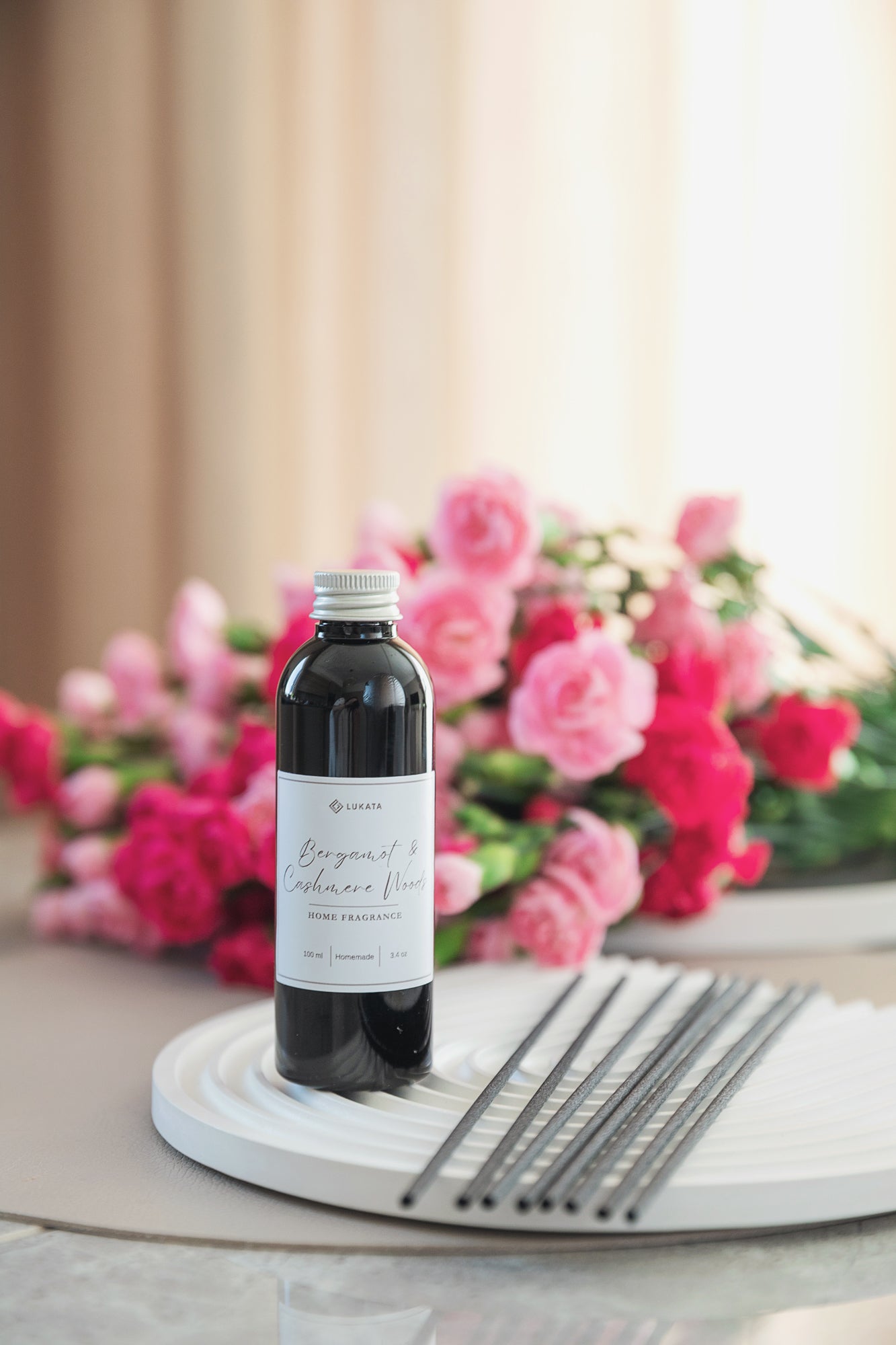 Reed Diffuser Fragrance Refill with 8 Sticks – Eco-Friendly Scent Addition for Your Existing Diffuser