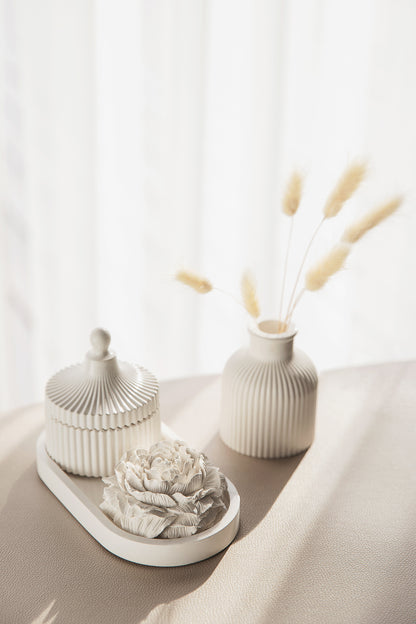 Gypsum Peony Blossom, Home Decor Element