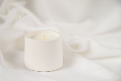 Cone Scented Candle in Handmade Gypsum Jar, Coconut Wax Candle with Cotton Wick