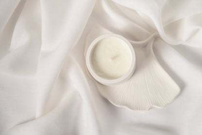 Cone Scented Candle in Handmade Gypsum Jar, Coconut Wax Candle with Cotton Wick