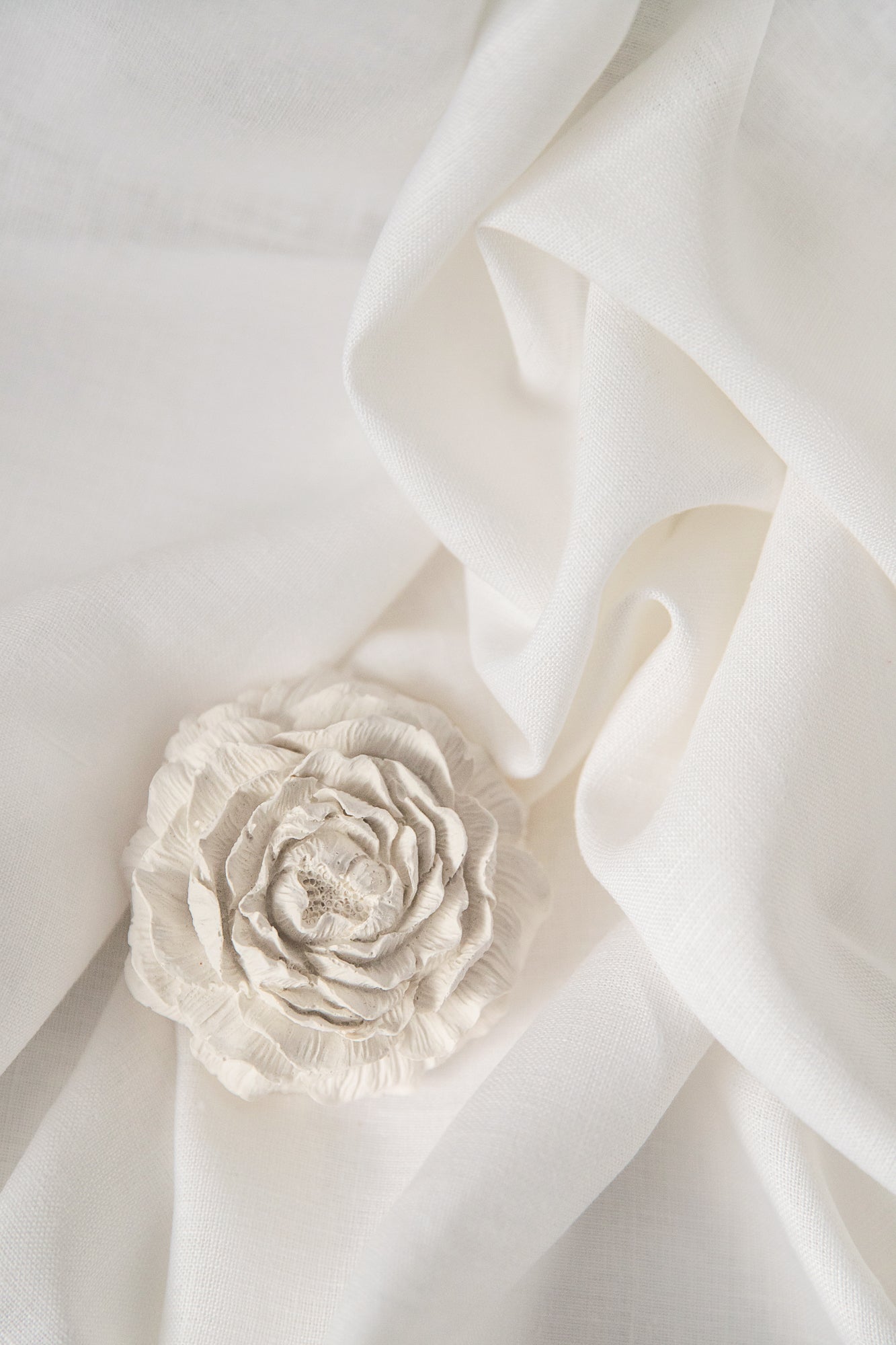 Gypsum Peony Blossom, Home Decor Element