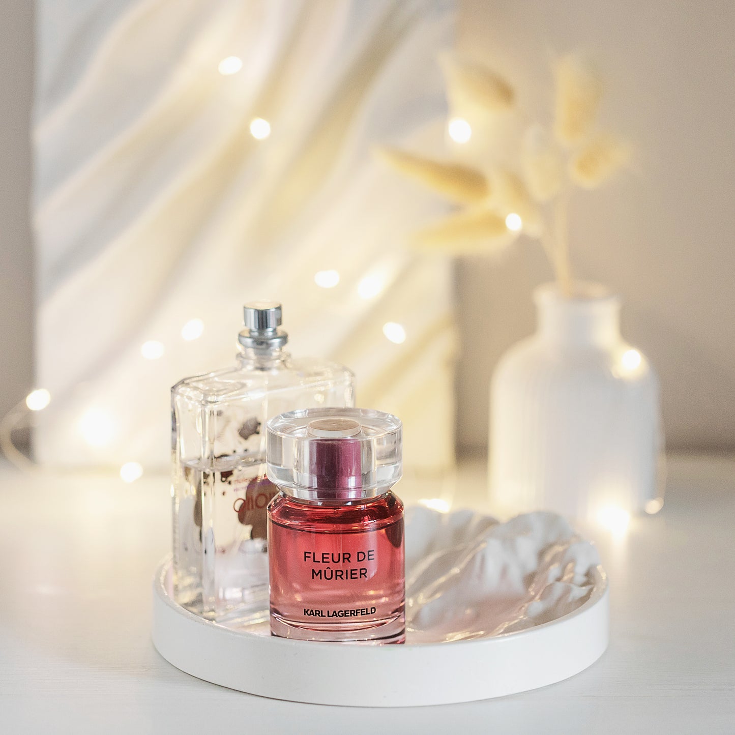 Gypsum Tray with Stunning Relief Detail for Fragrances and Jewelry