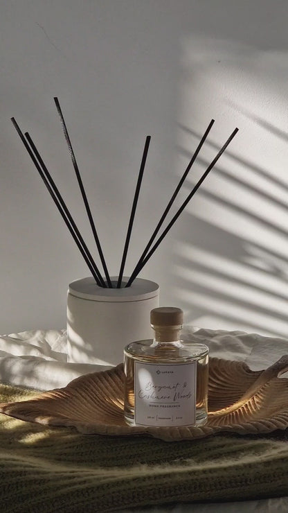 Elegant 100 ml  Reed Diffuser with White Gypsum Cover - Home Fragrance